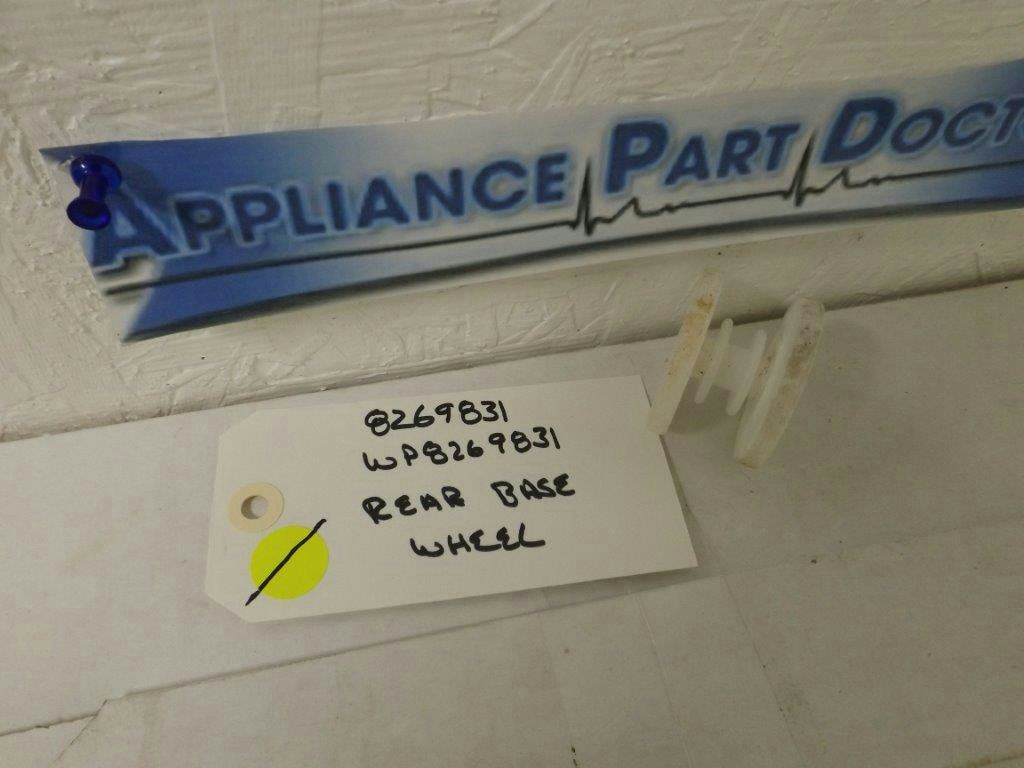 KENMORE WHIRLPOOL DISHWASHER 8269831 WP8269831 REAR BASE WHEEL USED KENMORE WHIRLPOOL DISHWASHER 8269831 WP8269831 REAR BASE WHEEL USED